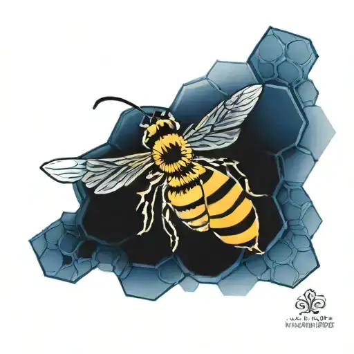 Bee And Honeycomb