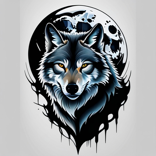 Moonlit Shadow of the Wolf