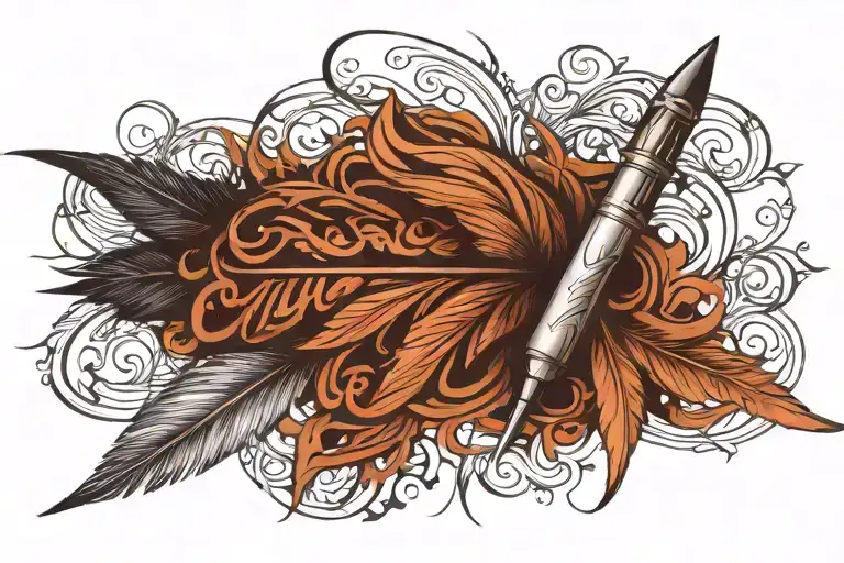Feather Pen Writing