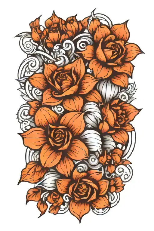 Flowers Wrapped Around The Arm