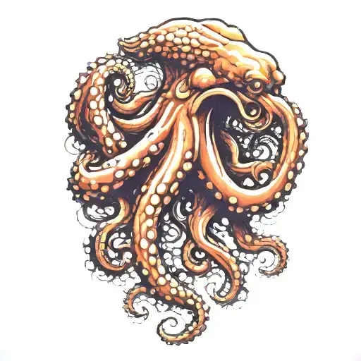 Octopus Sitting On Shoulder