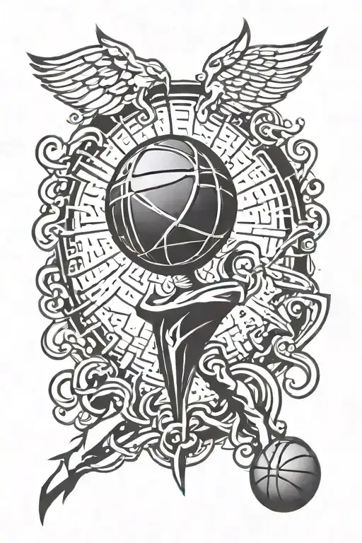 Basketball And God Symbol