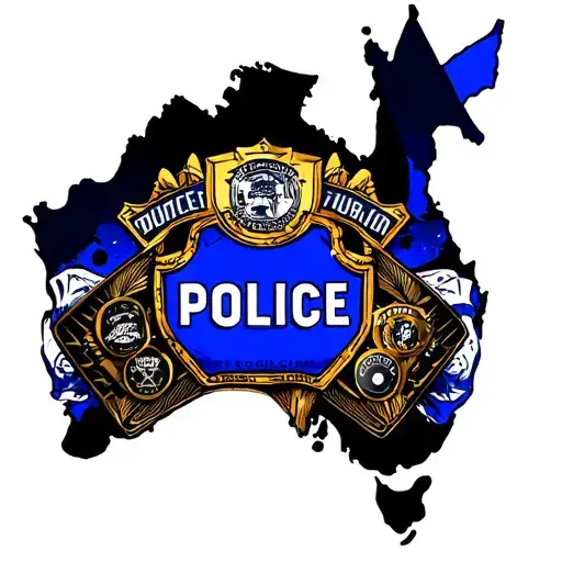 Australian Police Tattoo Design Inspired Scene