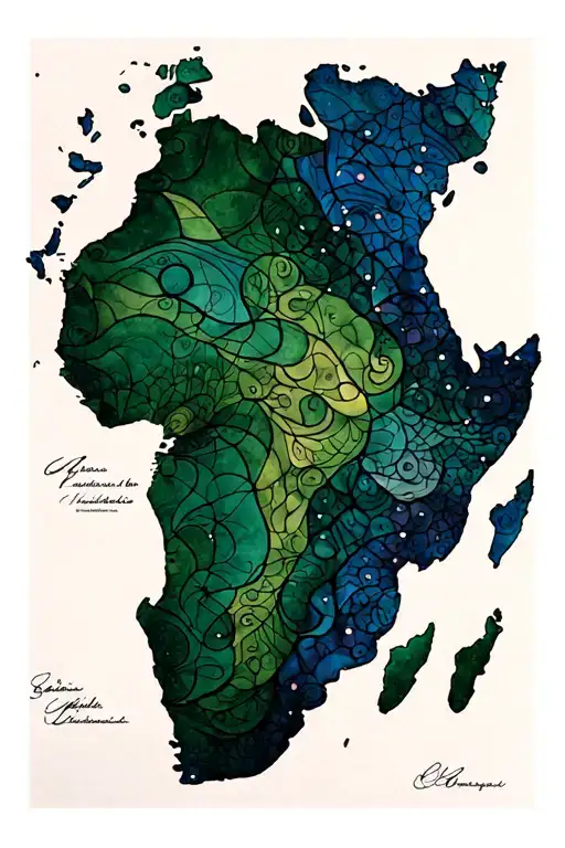 South African Continent Map Showing All