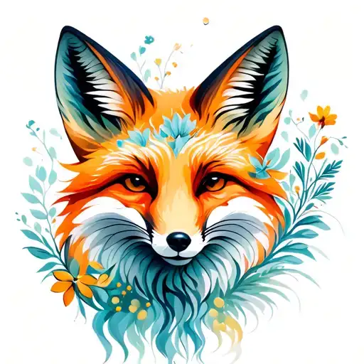 Fox In A Landscape That Represents Summer