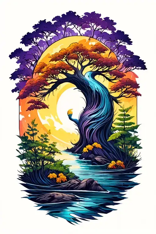 Pefectly Imlerfect Nature Inspired Tattoo Depicting Hard Times