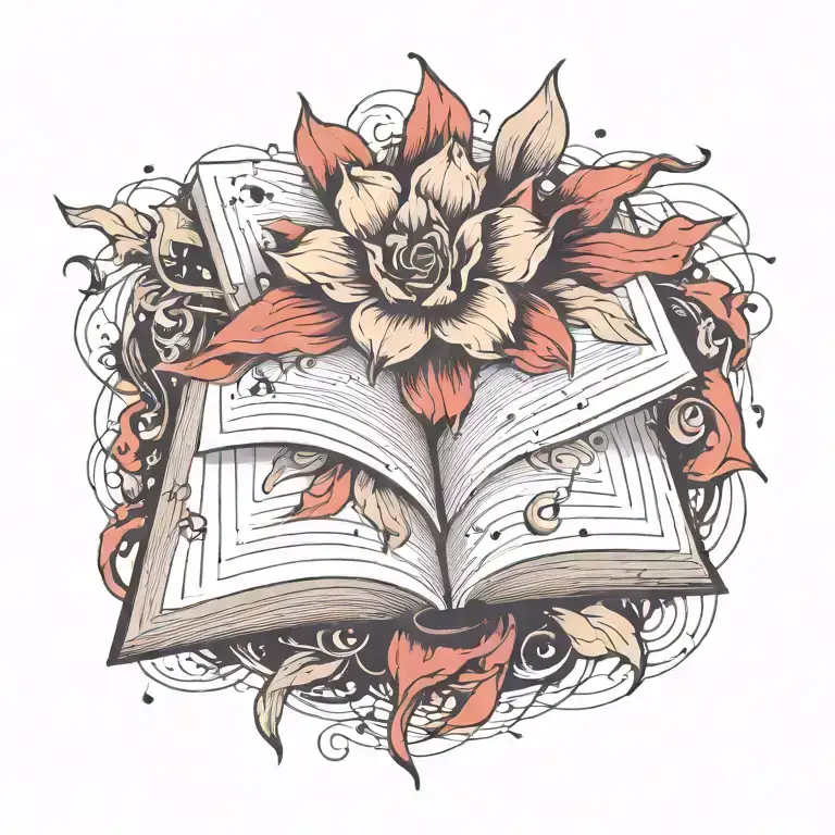 Lottus Flower On A Book