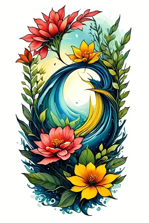 Pefectly Imlerfect Nature Inspired Tattoo Depicting Hard Times