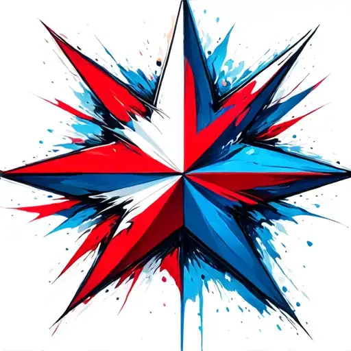 Red White And Blue Star