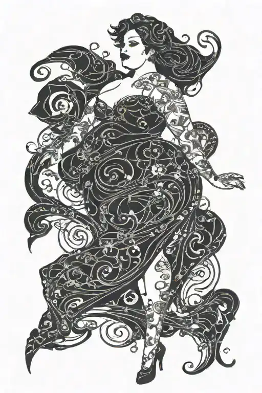 Goth Girl Bbw Pinup Girl