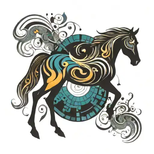 Virgo And Horse
