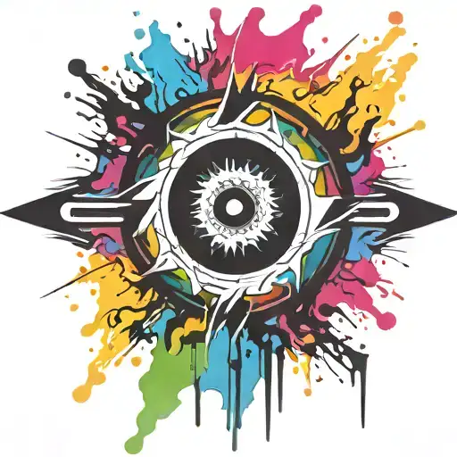 Colorful Black Hole Exploding Punk Themed