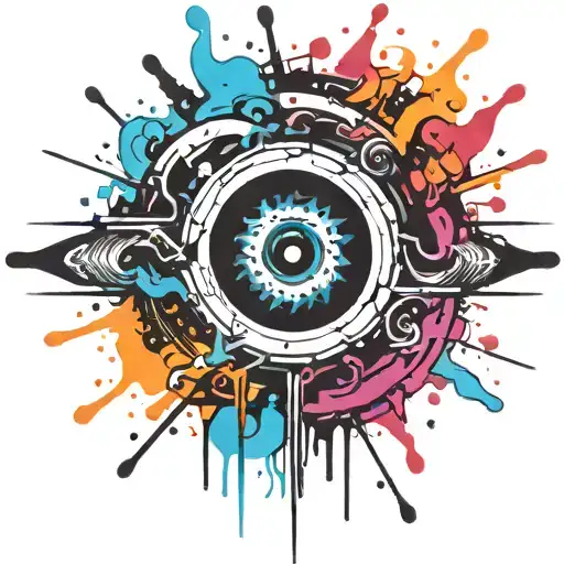 Colorful Black Hole Exploding Punk Themed