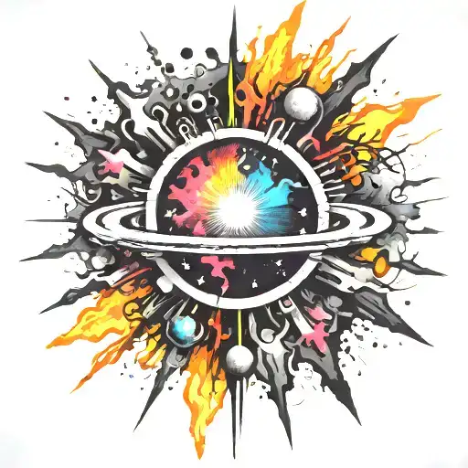 Black Hole Exploding Punk Themed