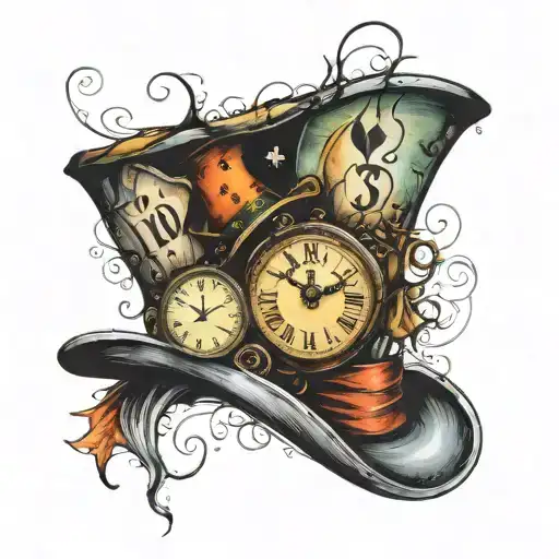 Mad Hatter With Time Clock