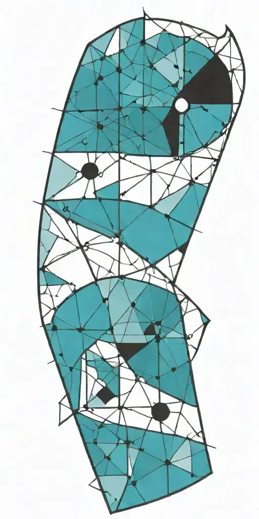 Geometric Tattoo Featuring Medieval Armor