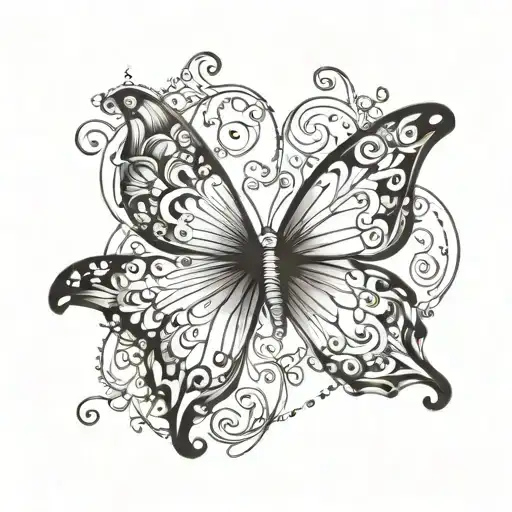 Female Butterfly Cross Bible Verse Intertwined