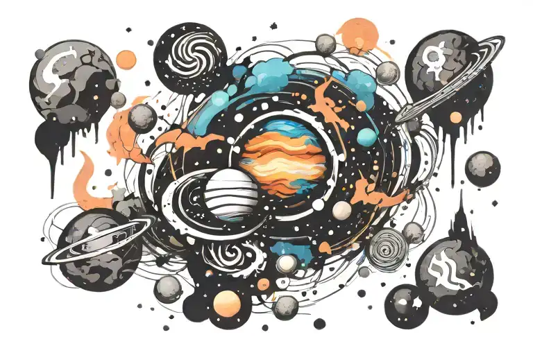 Space Surrounded By Planets Stars And Nebulas