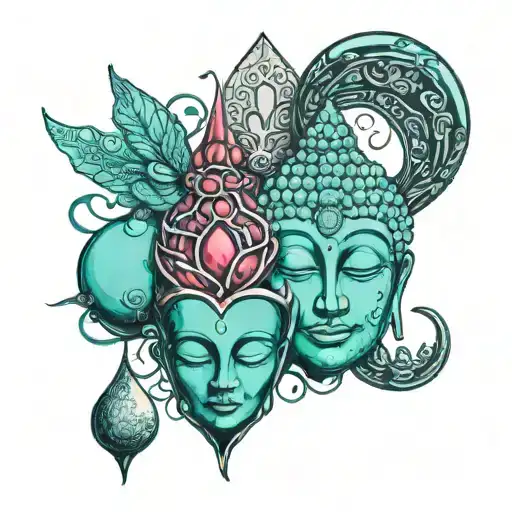 Alien And Buddha Pomegranate