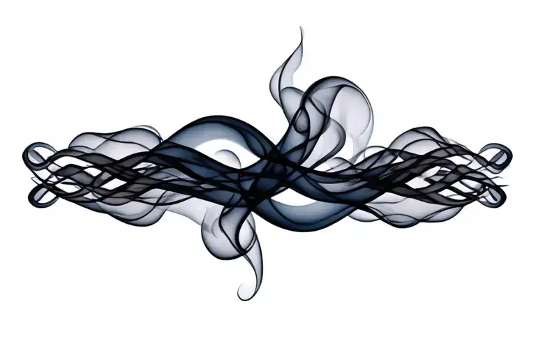 Unalome Indian Symbole Smoke Forming The Shape