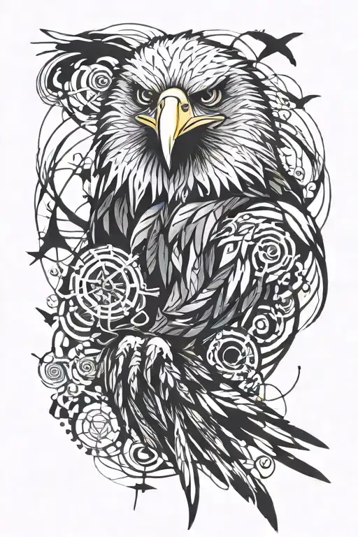 Eagle With Serp In Heand