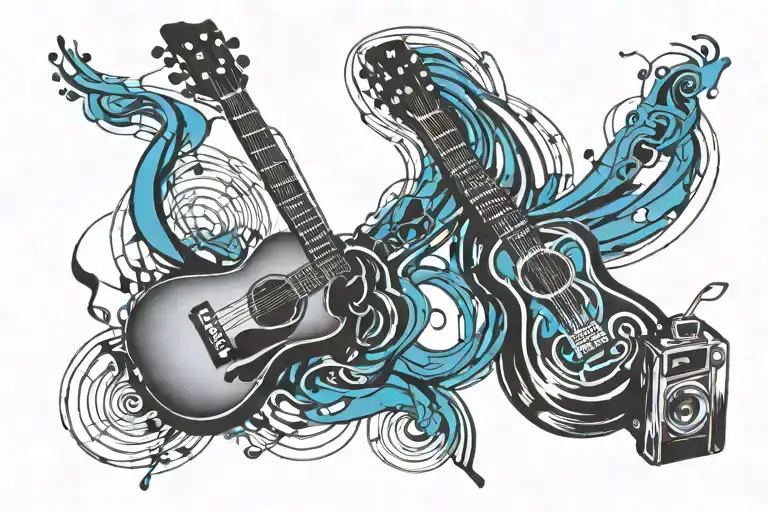 Guitar And Camera Shutter