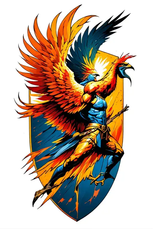 Spartan In Action With A Phoenix Shied I Want A