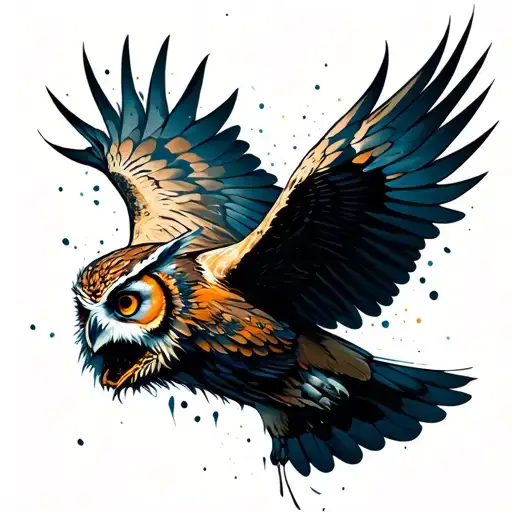 Zombie Owl Flying