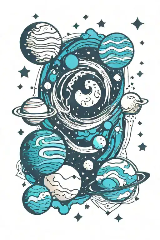 Planets And Stars Moon