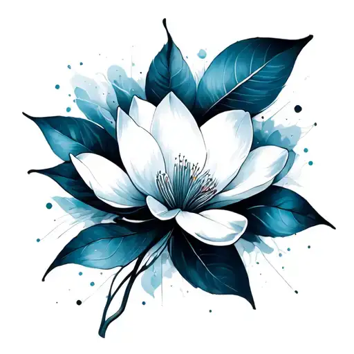 Magnolia Flower In Space