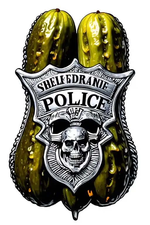 A Single Pickle With A Police Badge Incorporated