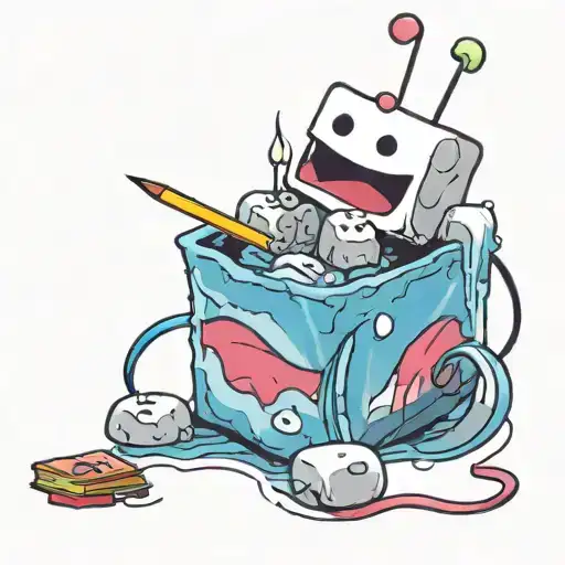 Writing Marshy With A Cartoon Marshmalloy