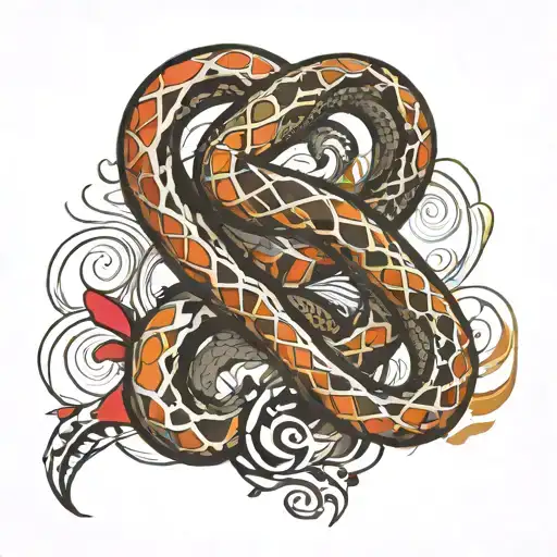 Snake Wrapped Around Leg