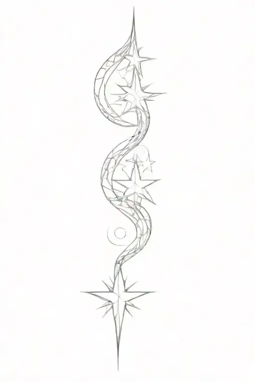 Black Stars With Expresive Ornamnets Of Martin Flacher