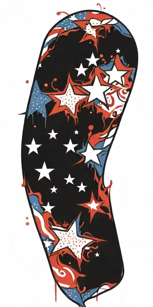 America Bleeding Red White And Blue