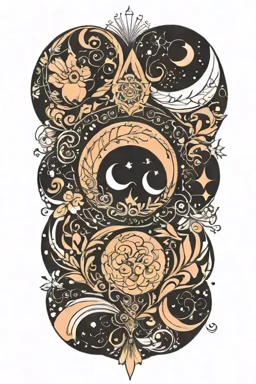 Boho Moon And Ornamental