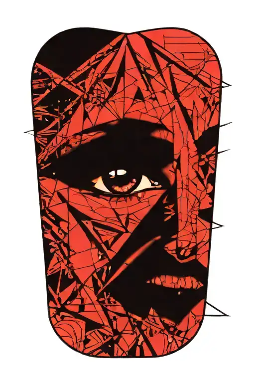 Closed Eyes Inside A Reverse Triangle