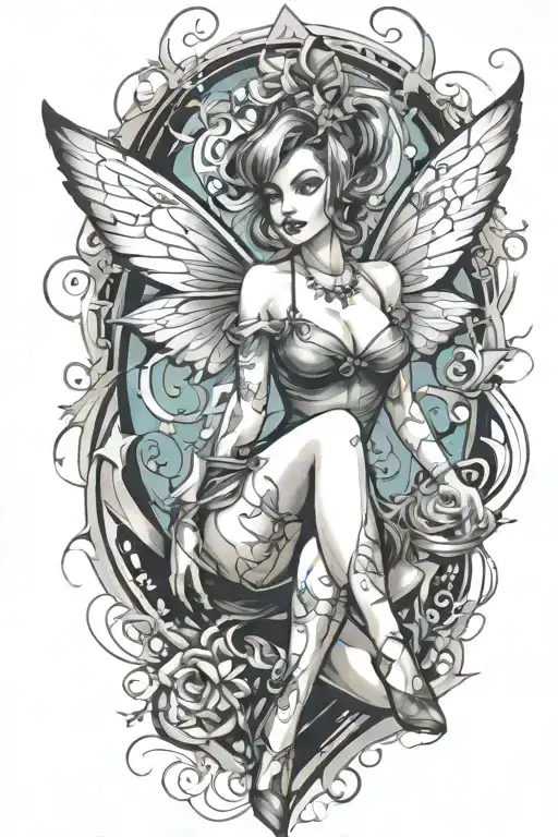 Pinup Fairy Modern Fantasy Style