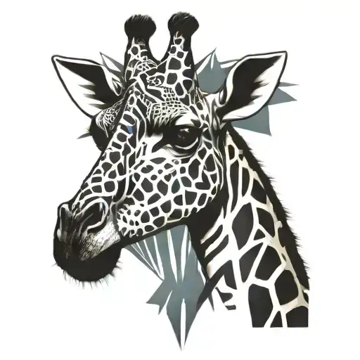 Giraffe With Spartan Helmet