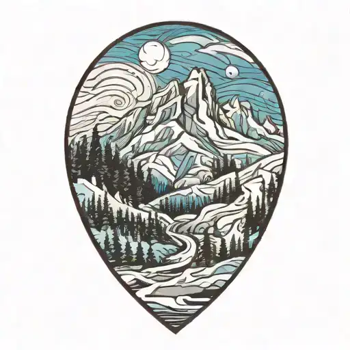 Winter Mountain Scene