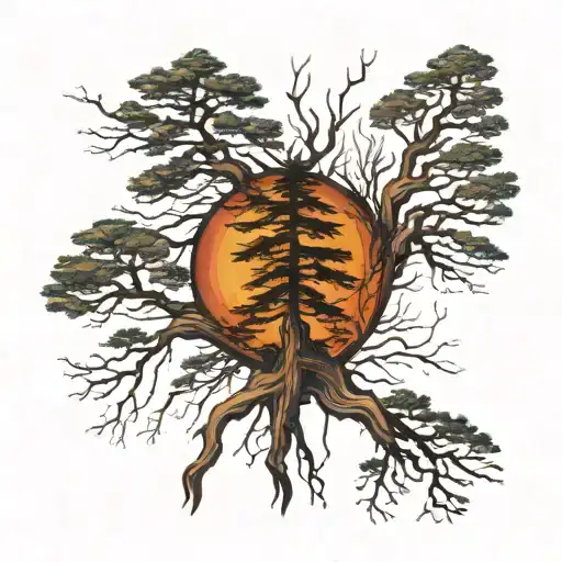 Redwood Tree Surrounded