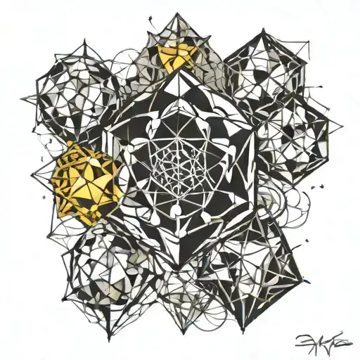 Metatrons Cube With Platonic Solids