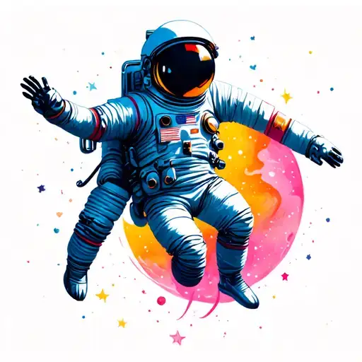 Astronaut Floating In Space