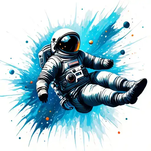 Astronaut Floating In Space