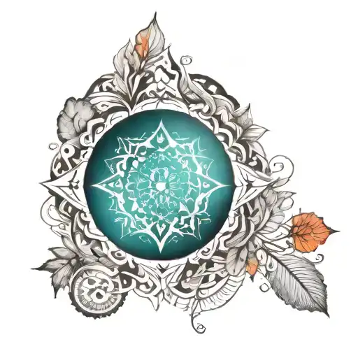 Mandala Design Incorporating Elements Of Nature