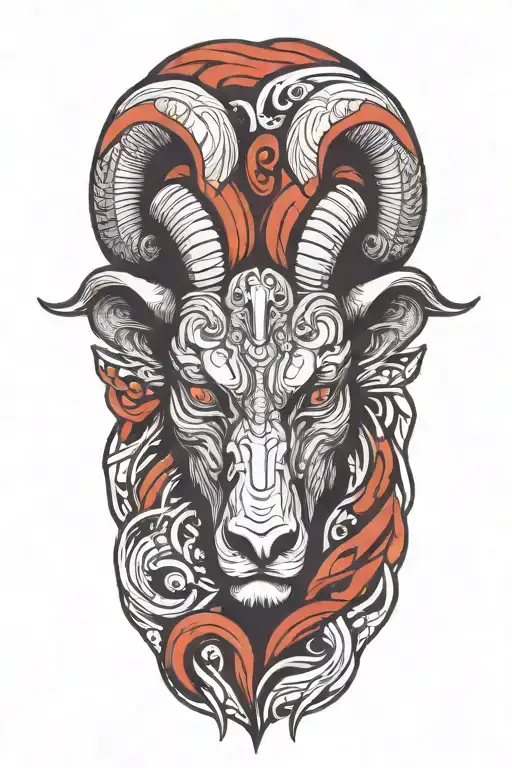 Aries Zodiac Head Emerging Stronger