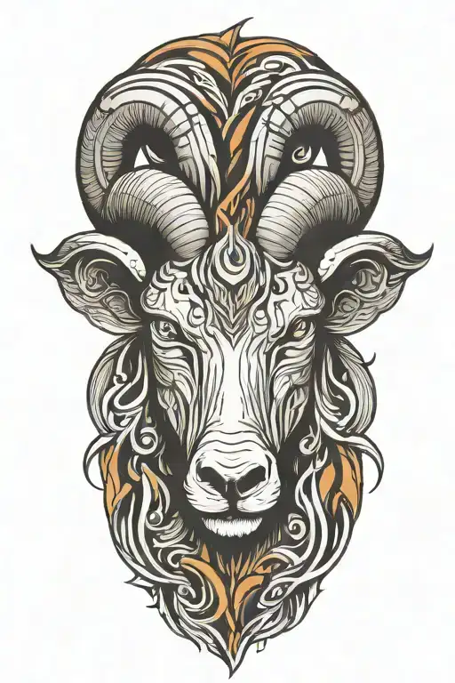 Aries Zodiac Head Emerging Stronger