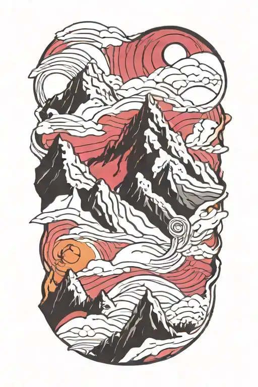 An Icu Doctor Saving Lives With A Background Of Snow-capped Mountains