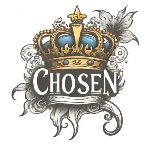 The Word Chosen With A Crown On Top