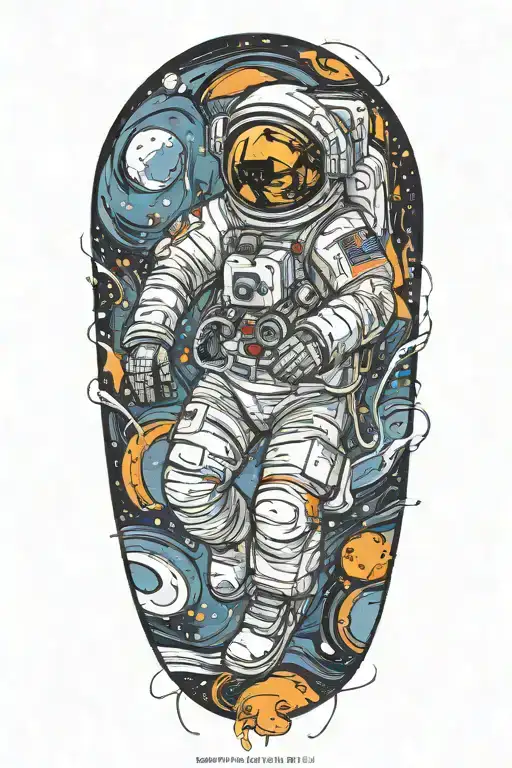 Astronaut Floating In Space